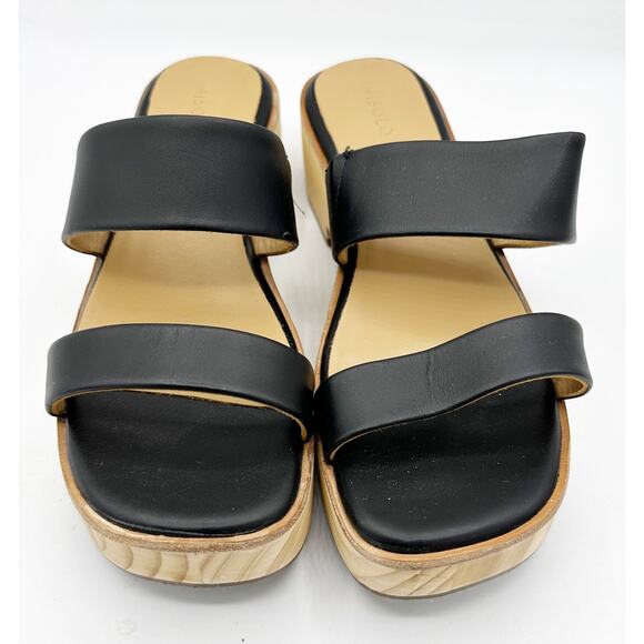 Nisolo Ellie All-Day Leather Double Strap Clog in Black Size 8 - Picture 2 of 8